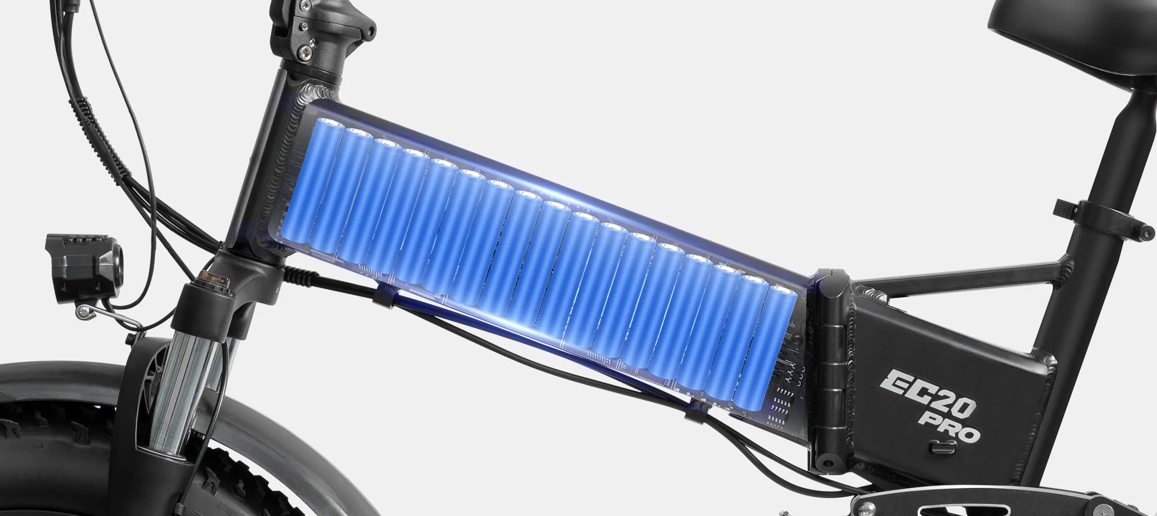 Emoko EC20 Pro electric bike frame battery close-up