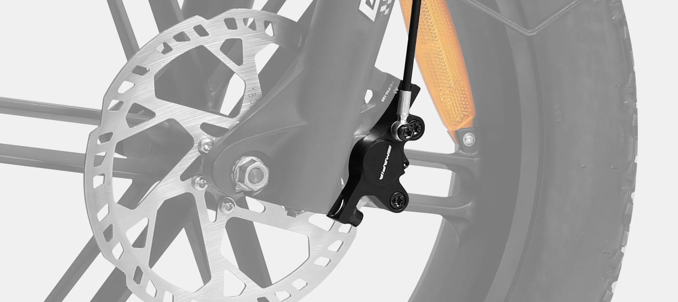 Emoko EC20 Pro electric bike hydraulic brake close-up