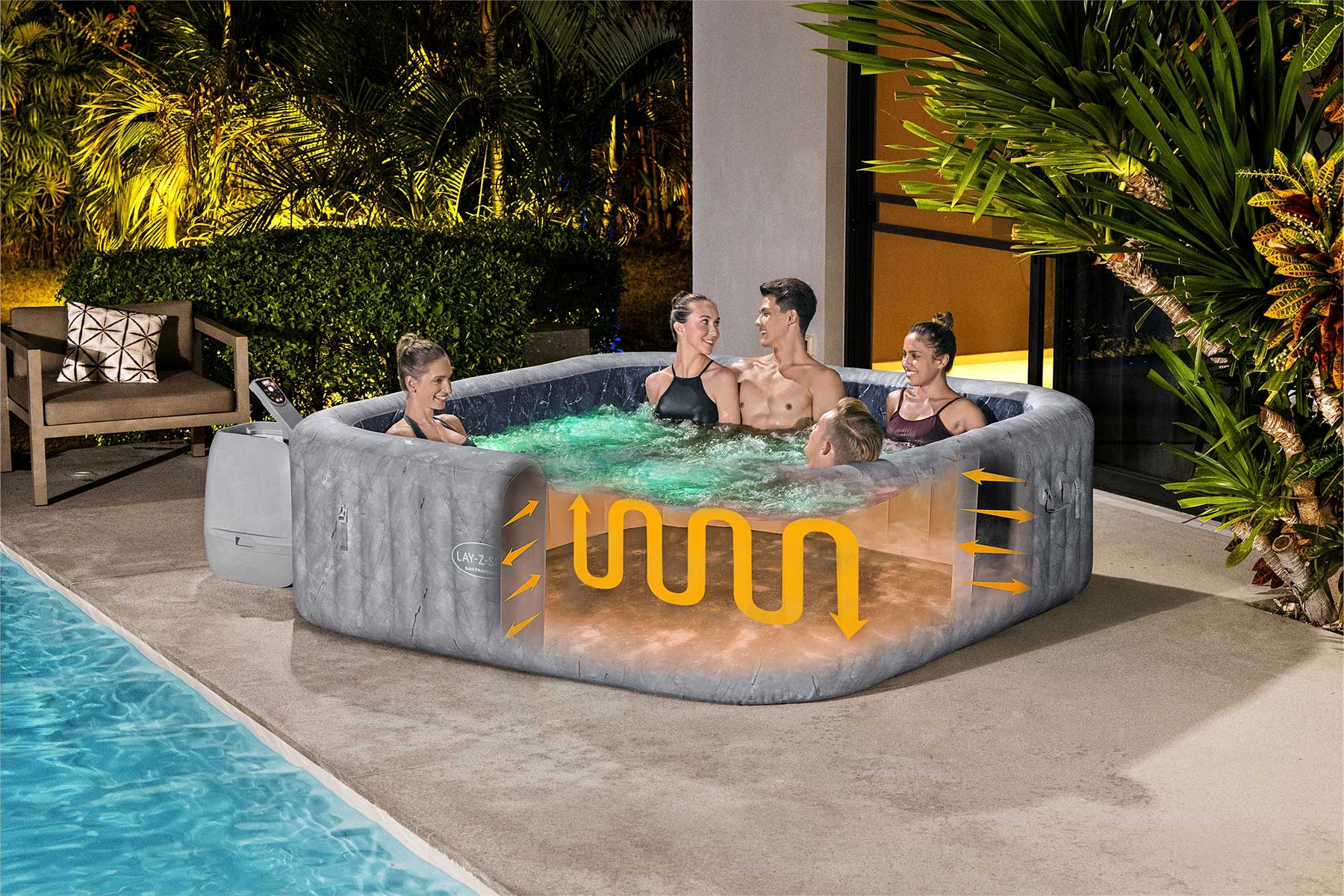Lay-Z-Spa San Francisco EnergySense® Smart Luxe HydroJet Pro™ - official product image 17