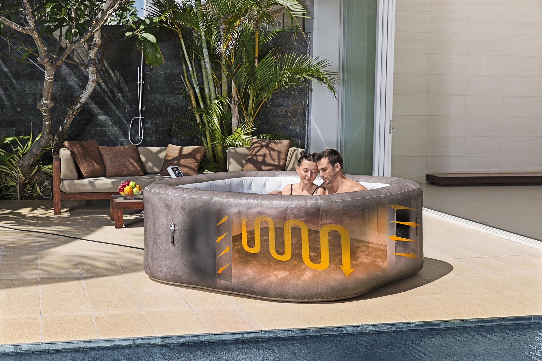 Lay-Z-Spa Rome EnergySense® UltraFit™ Smart AirJet™ - official product image 11