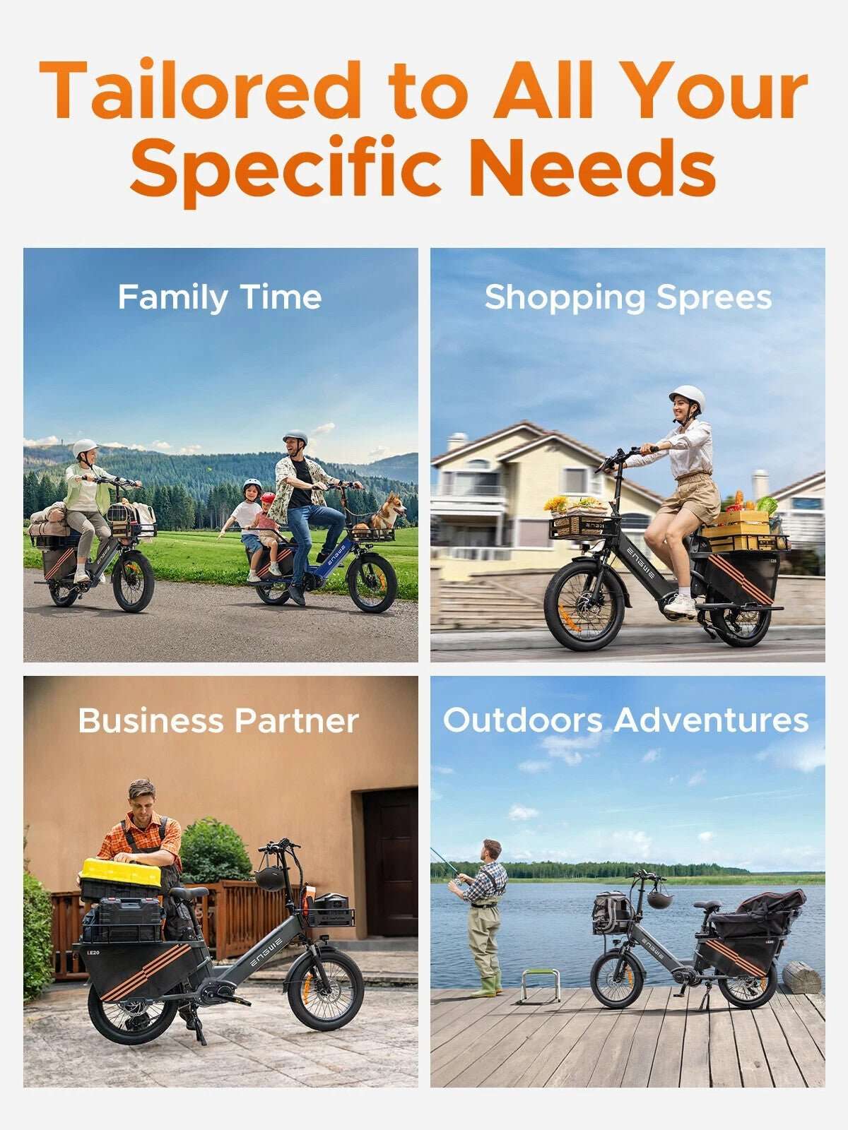 ENGWE LE20 Cargo Electric Bike 250W 100Nm Torque