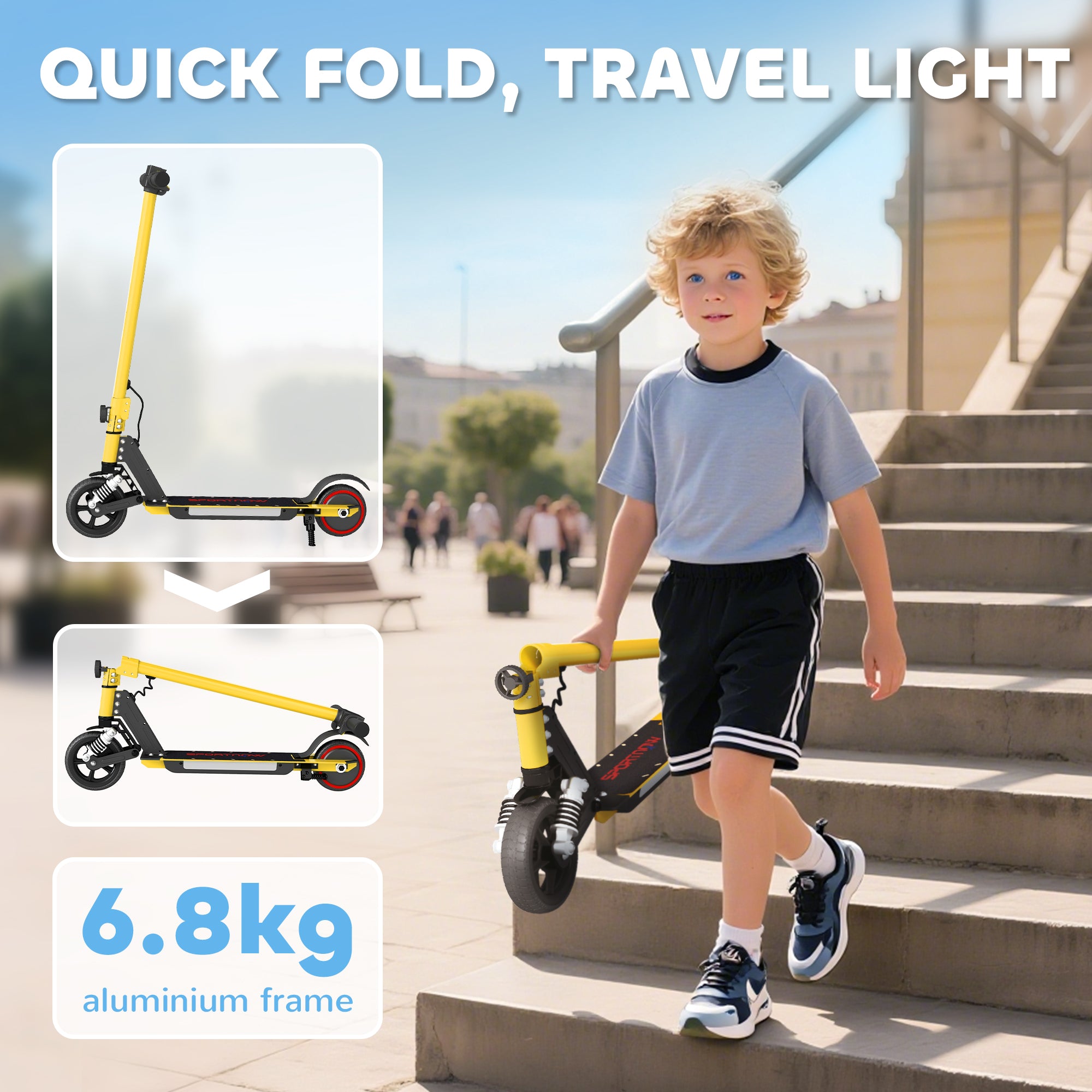 SPORTNOW Kids Electric Scooter with Suspension