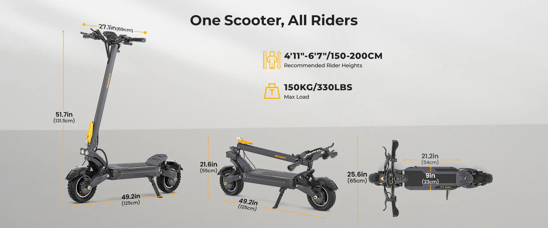 Ausom F1 Max Electric Scooter 2800W 60V 20.8AH 24