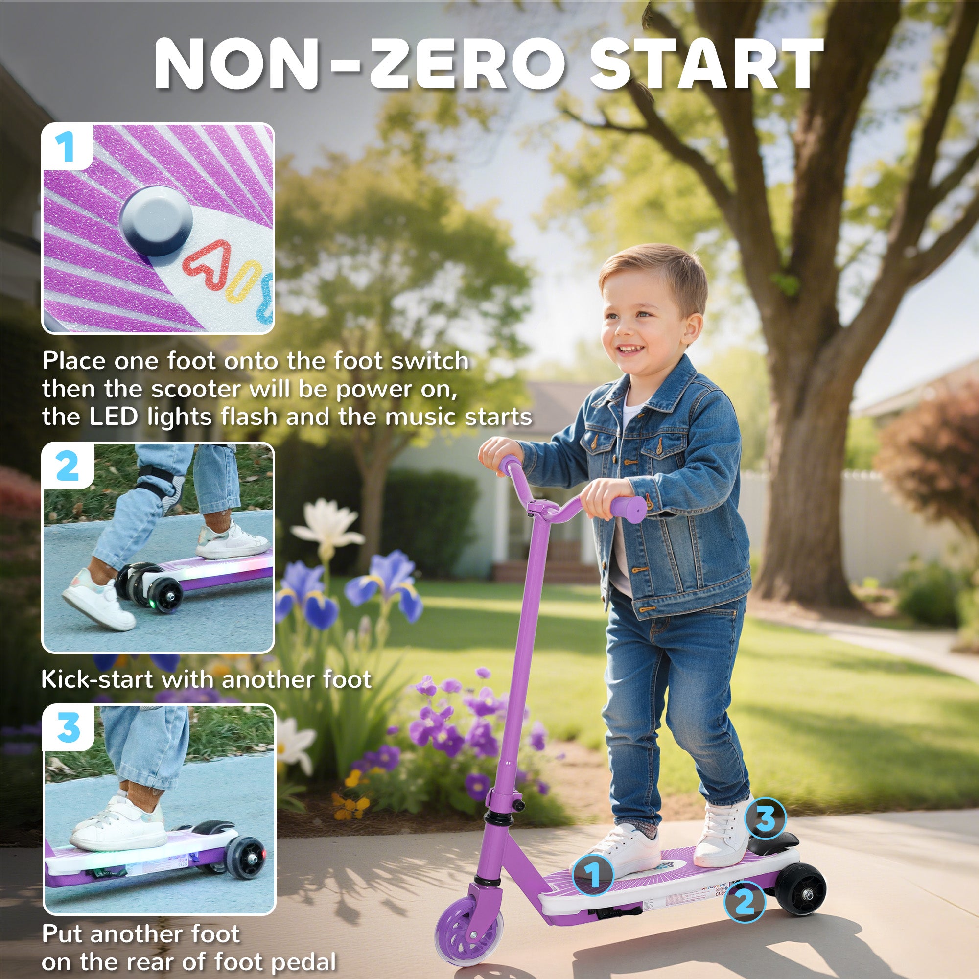 AIYAPLAY Kids Electric Scooter