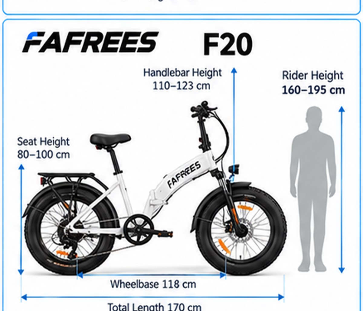 Fafrees F20 Electric Bike dimensions