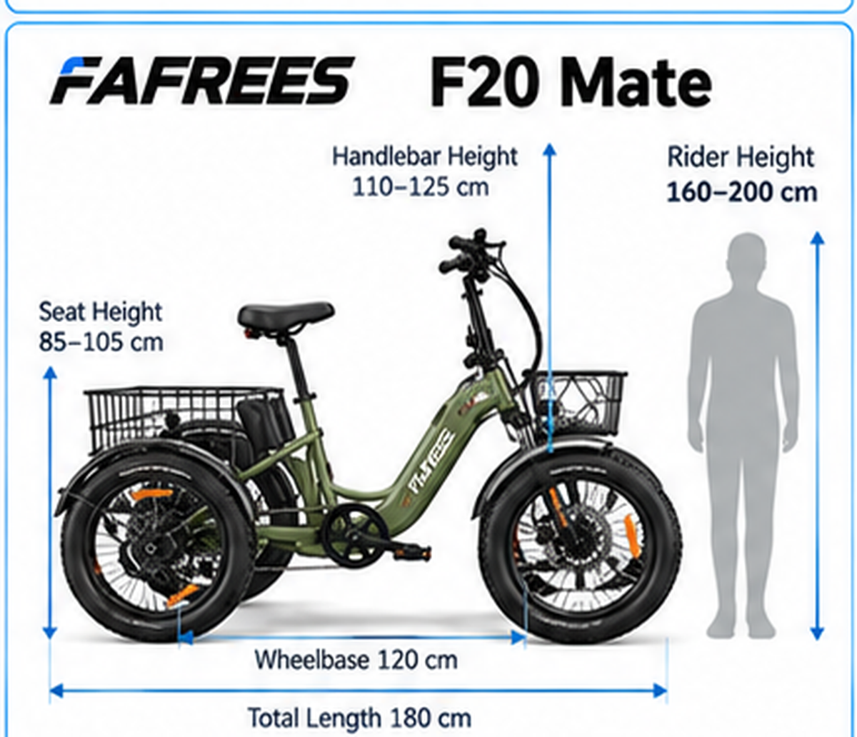 Fafrees F20 Mate Electric Bike dimensions