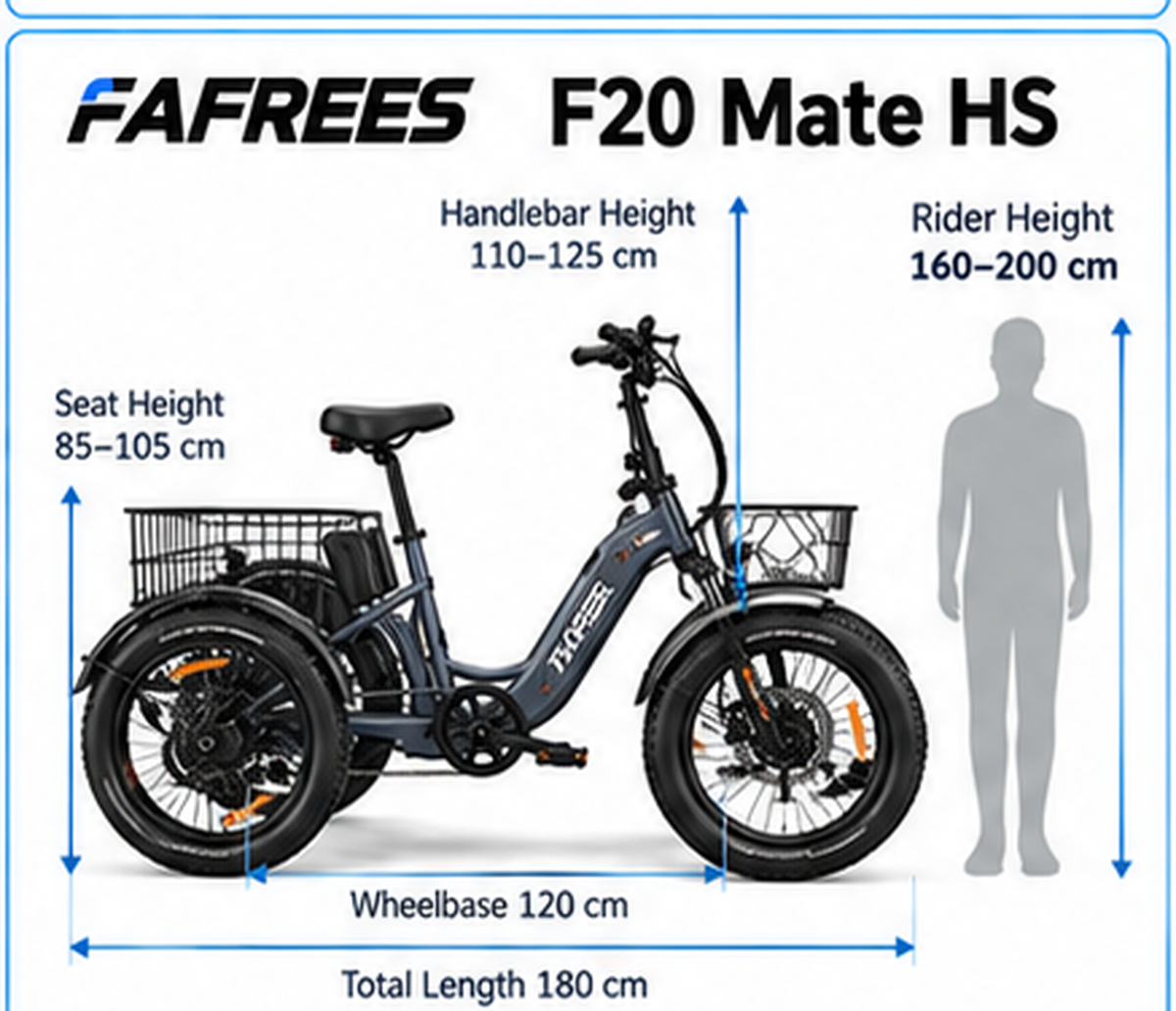 Fafrees F20 Mate HS Electric Bike dimensions
