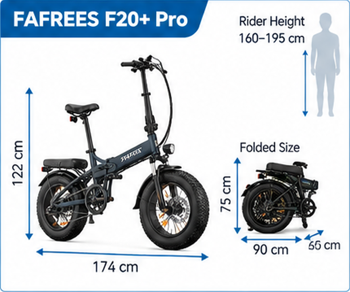 Fafrees F20+ Pro Electric Bike dimensions