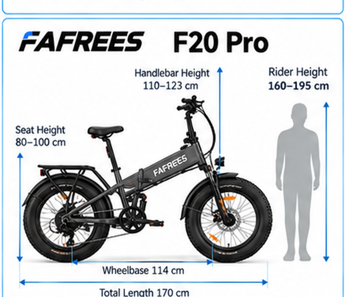 Fafrees F20 Pro Electric Bike dimensions