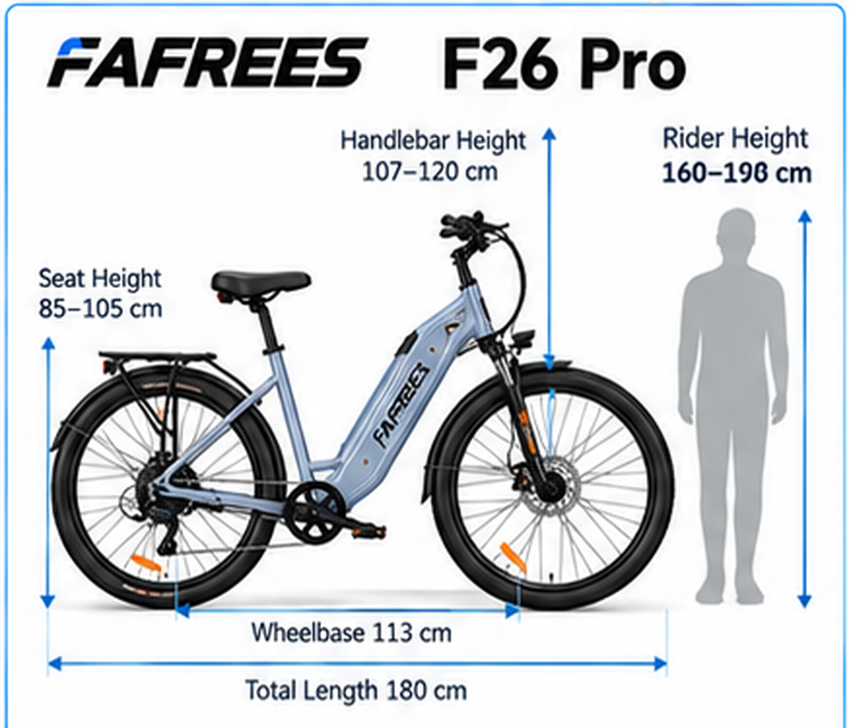 Fafrees F26 Pro Electric Bike dimensions