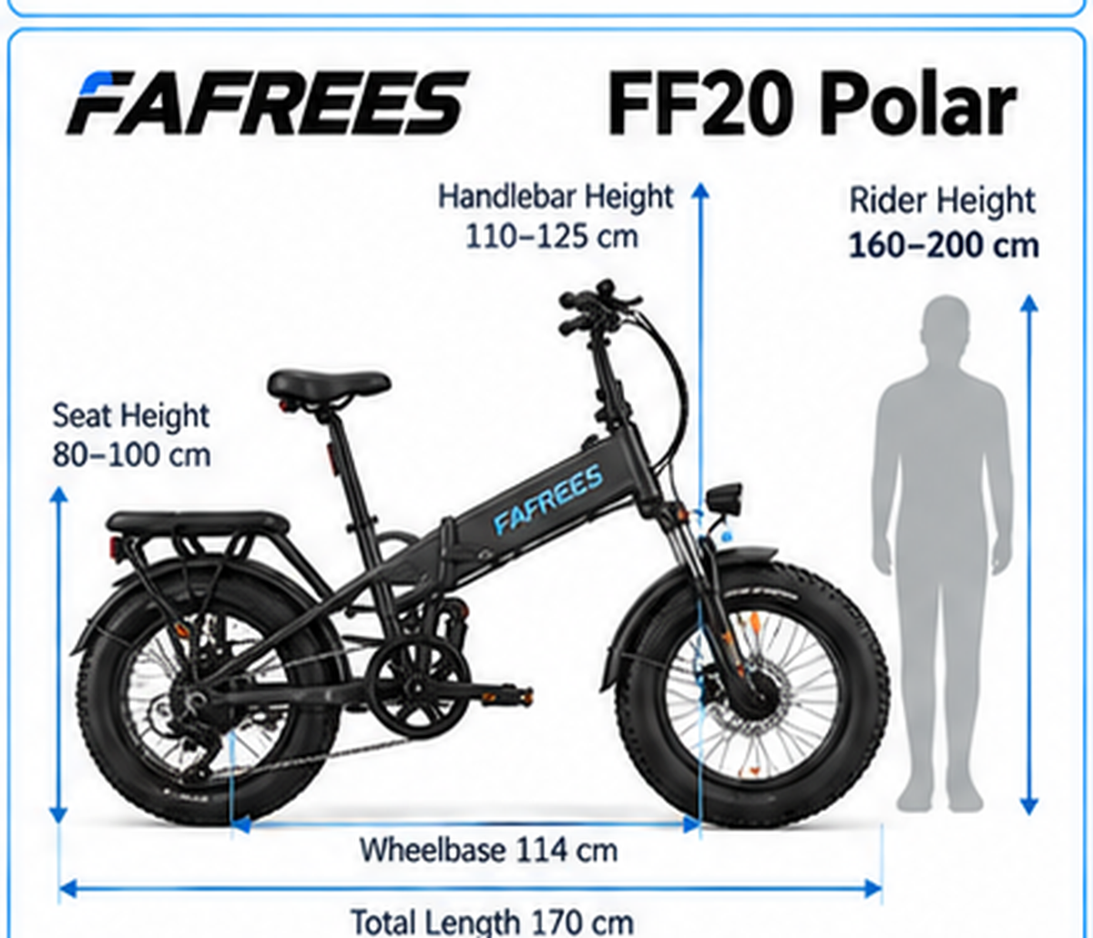 Fafrees FF20 Polar Electric Bike dimensions
