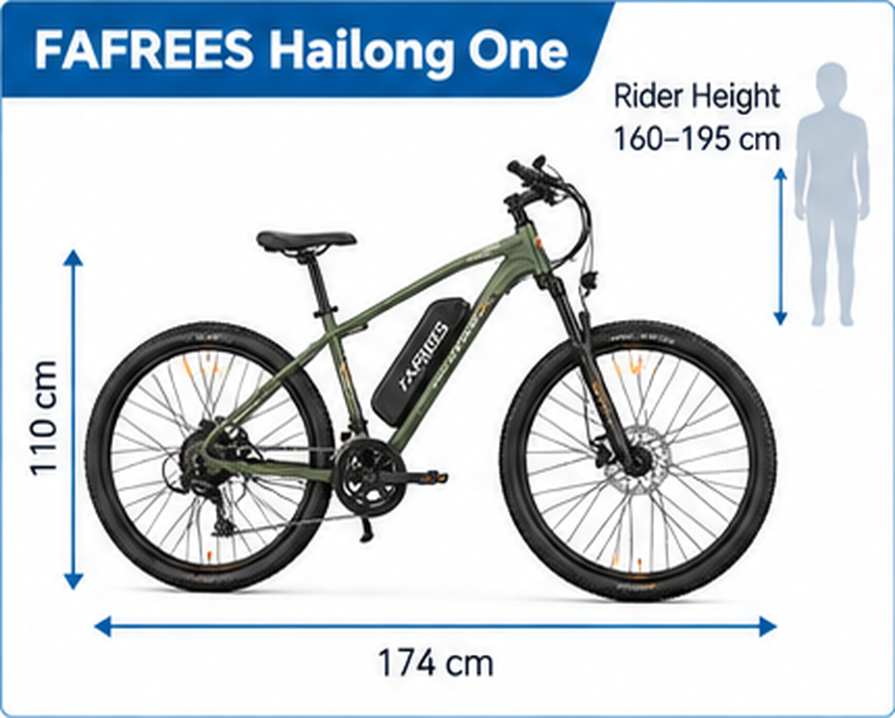 Fafrees Hailong One Electric Bike dimensions