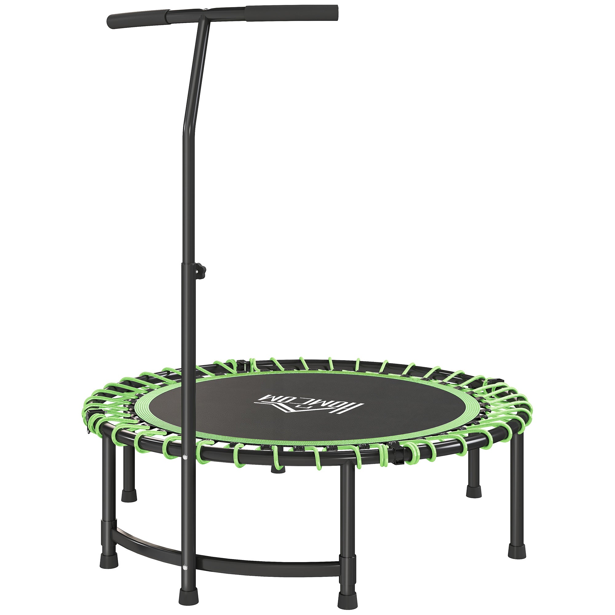 HOMCOM Mini Round Trampoline with Adjustable Handle - Green