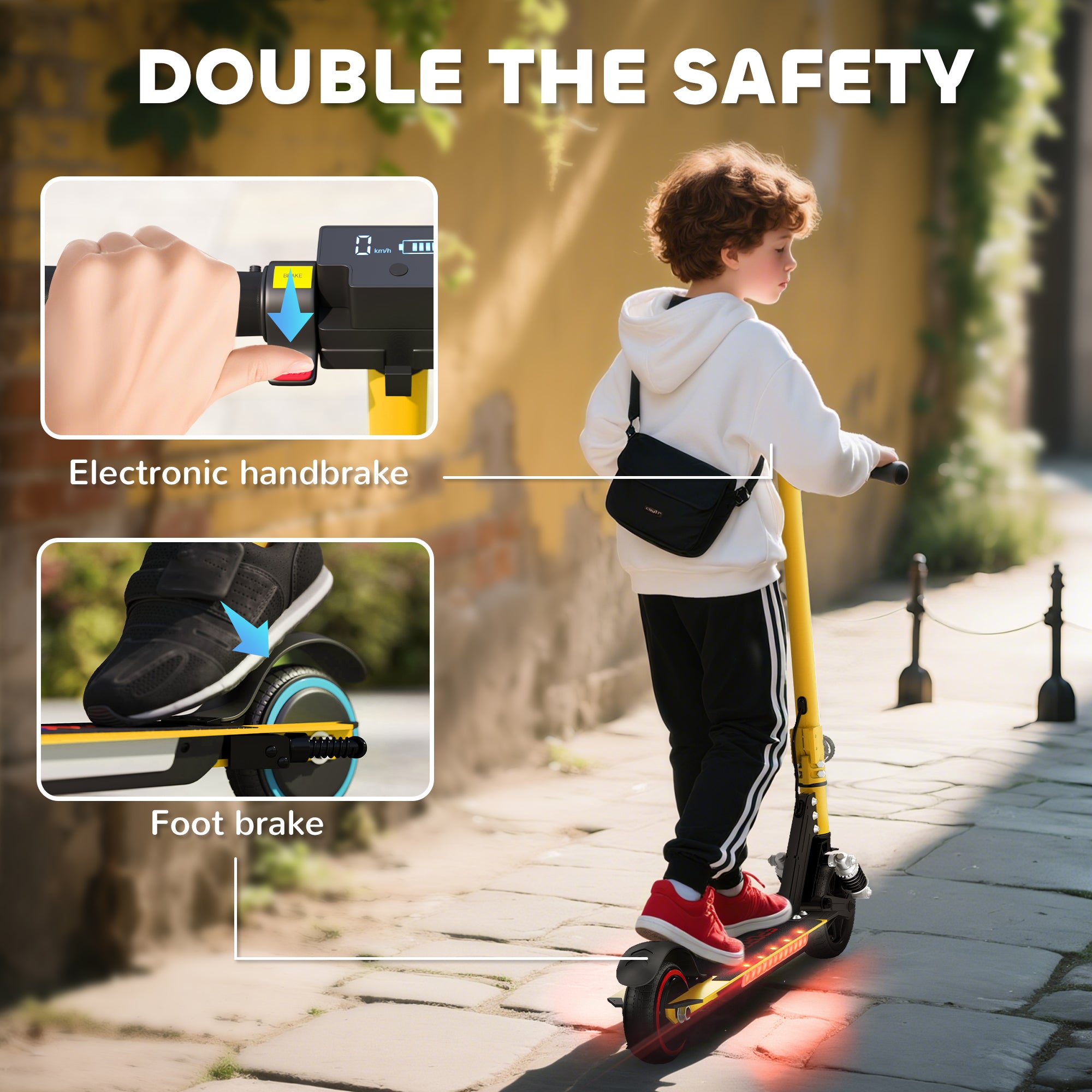 SPORTNOW Kids Electric Scooter with Suspension