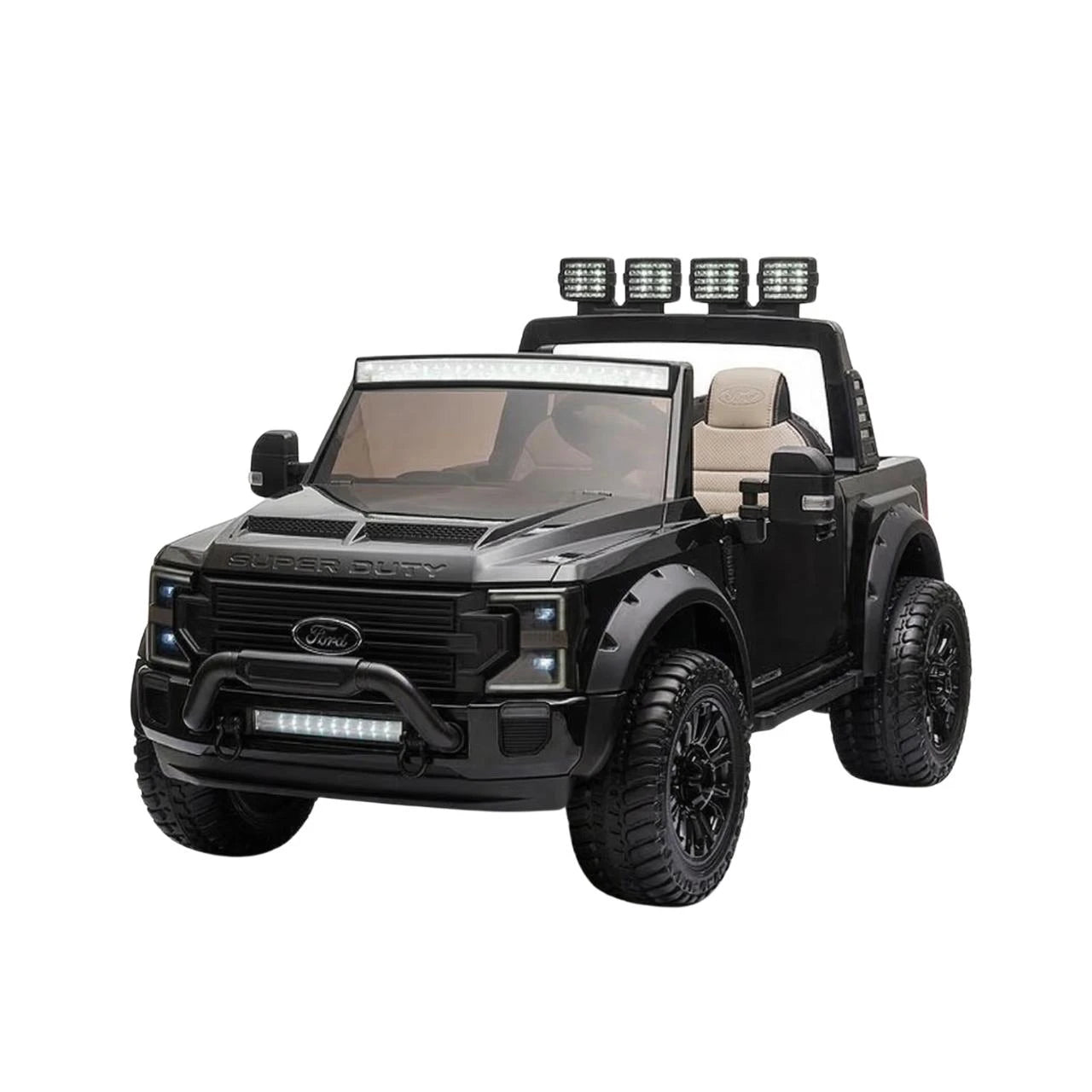 Licensed Ford Super Duty F-450 24V Two-Seater Ride-On Truck - Black