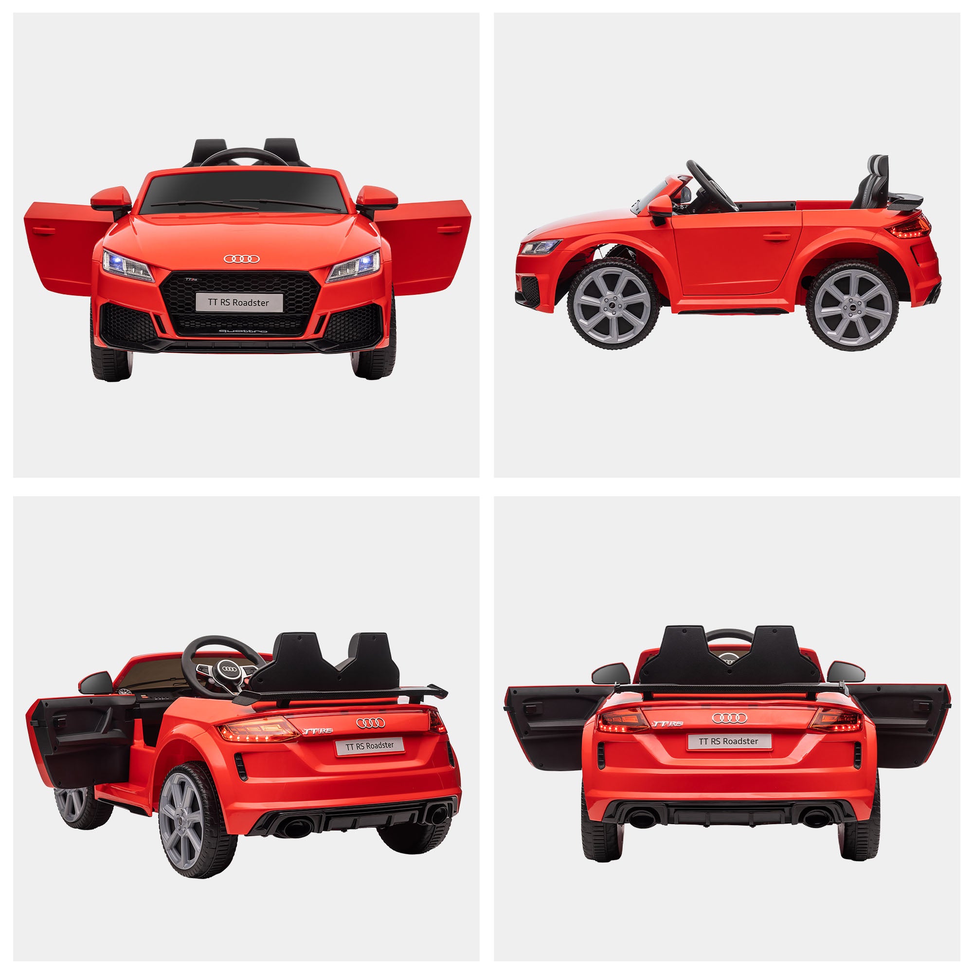 HOMCOM Audi TT / TT RS 12V Kids Ride-On Car - Red