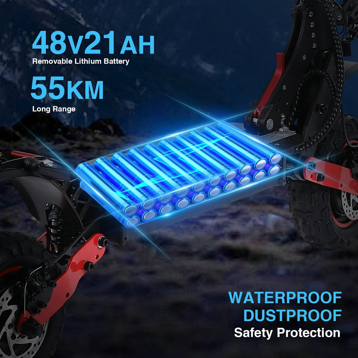 Freeboy H6 48V 21Ah battery detail