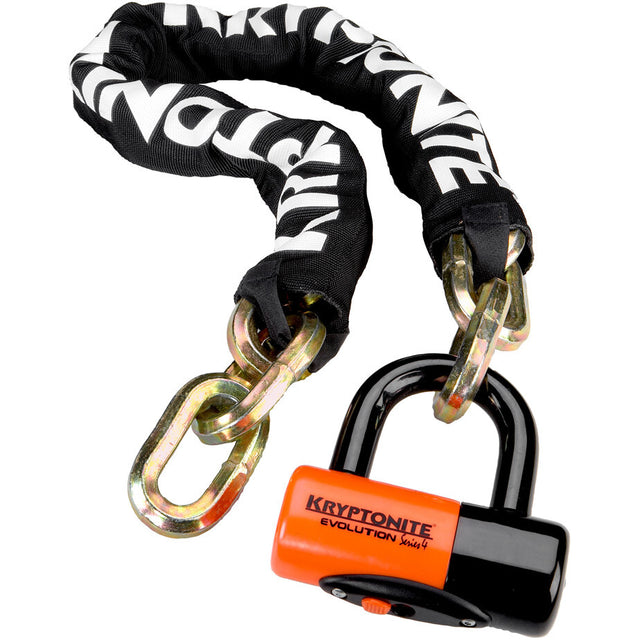 Kryptonite New York Chain (12 mm/100 cm) - w/ Evo Series 4 Disc Lock 14mm Sold Secure Gold