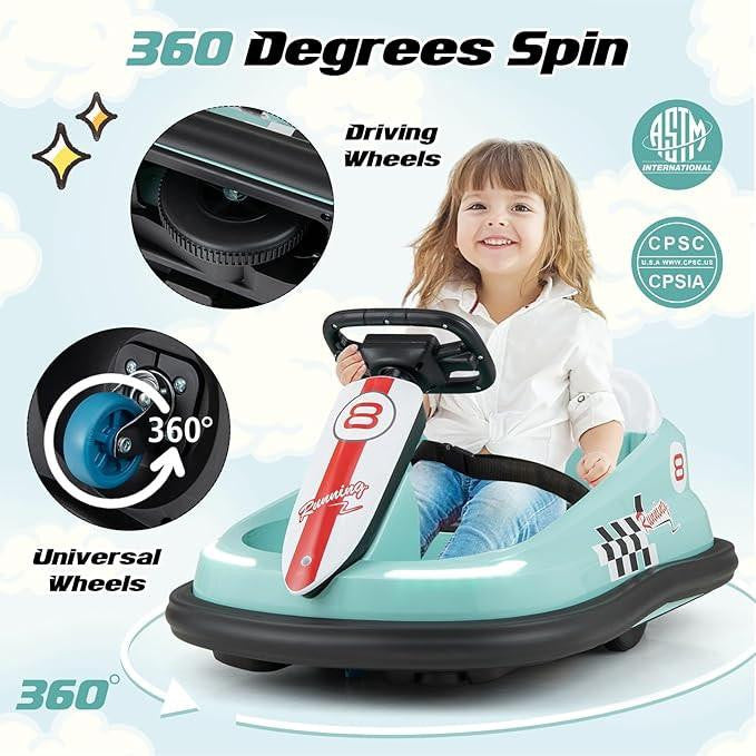 Funstuff BumperBoo 6V Kids Electric Bumper Car - Green