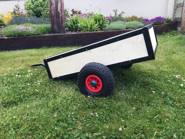 Heavy Duty Pedal Go Kart Trailer Creme