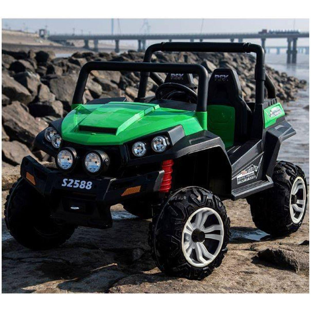 Funstuff Ranch Wagon 24V Two-Seater Ride-On Buggy - Green