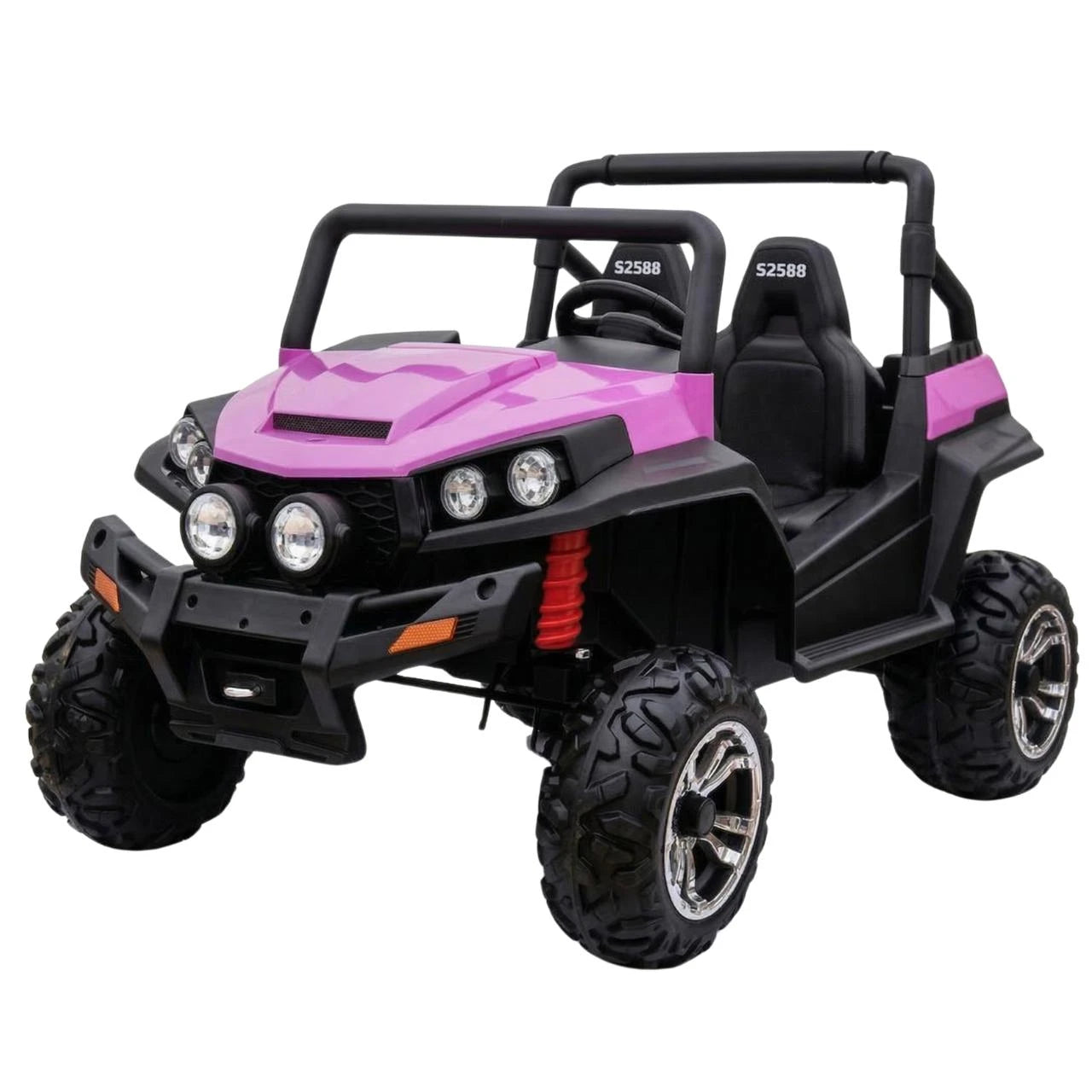 Funstuff Ranch Wagon 24V Two-Seater Ride-On Buggy - Pink