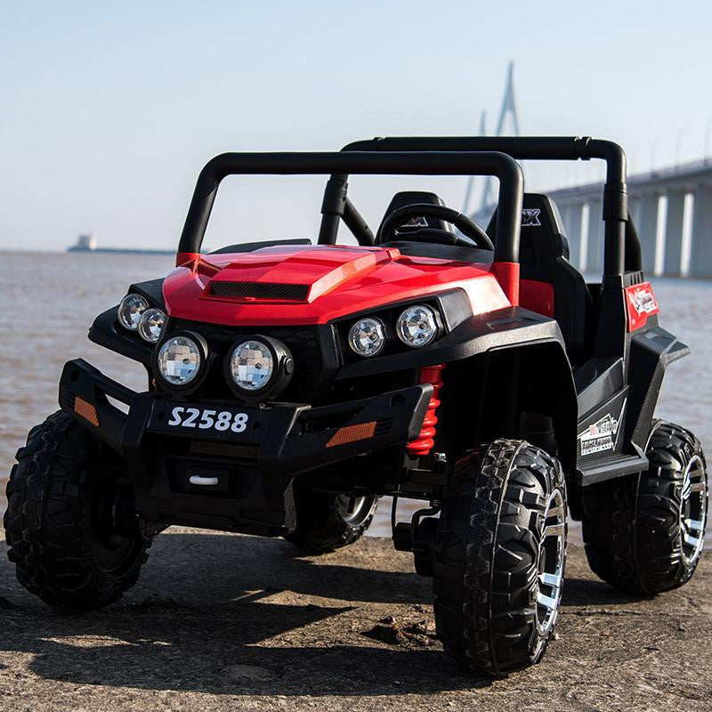 Funstuff Ranch Wagon 24V Two-Seater Ride-On Buggy - Red