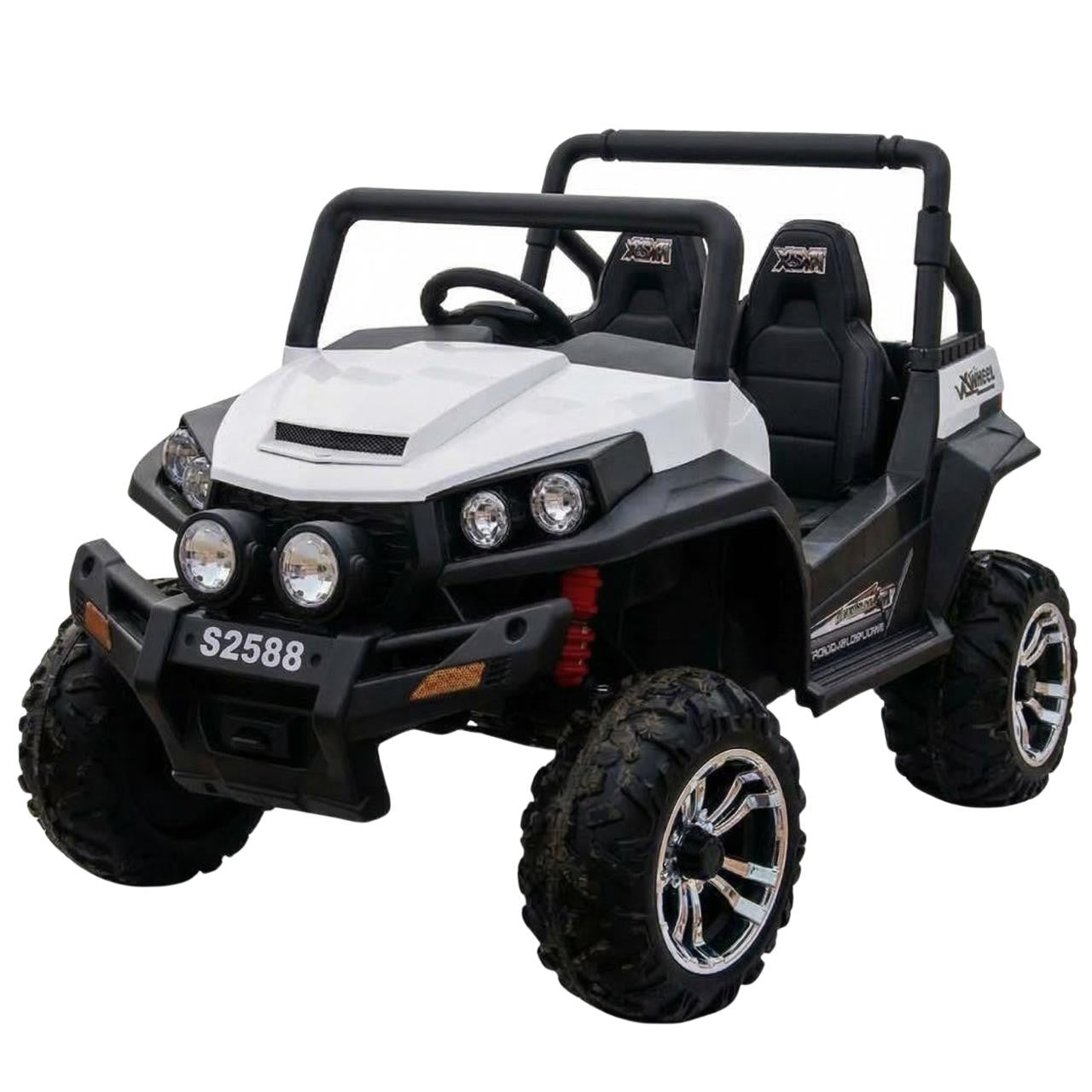 Funstuff Ranch Wagon 24V Two-Seater Ride-On Buggy - White