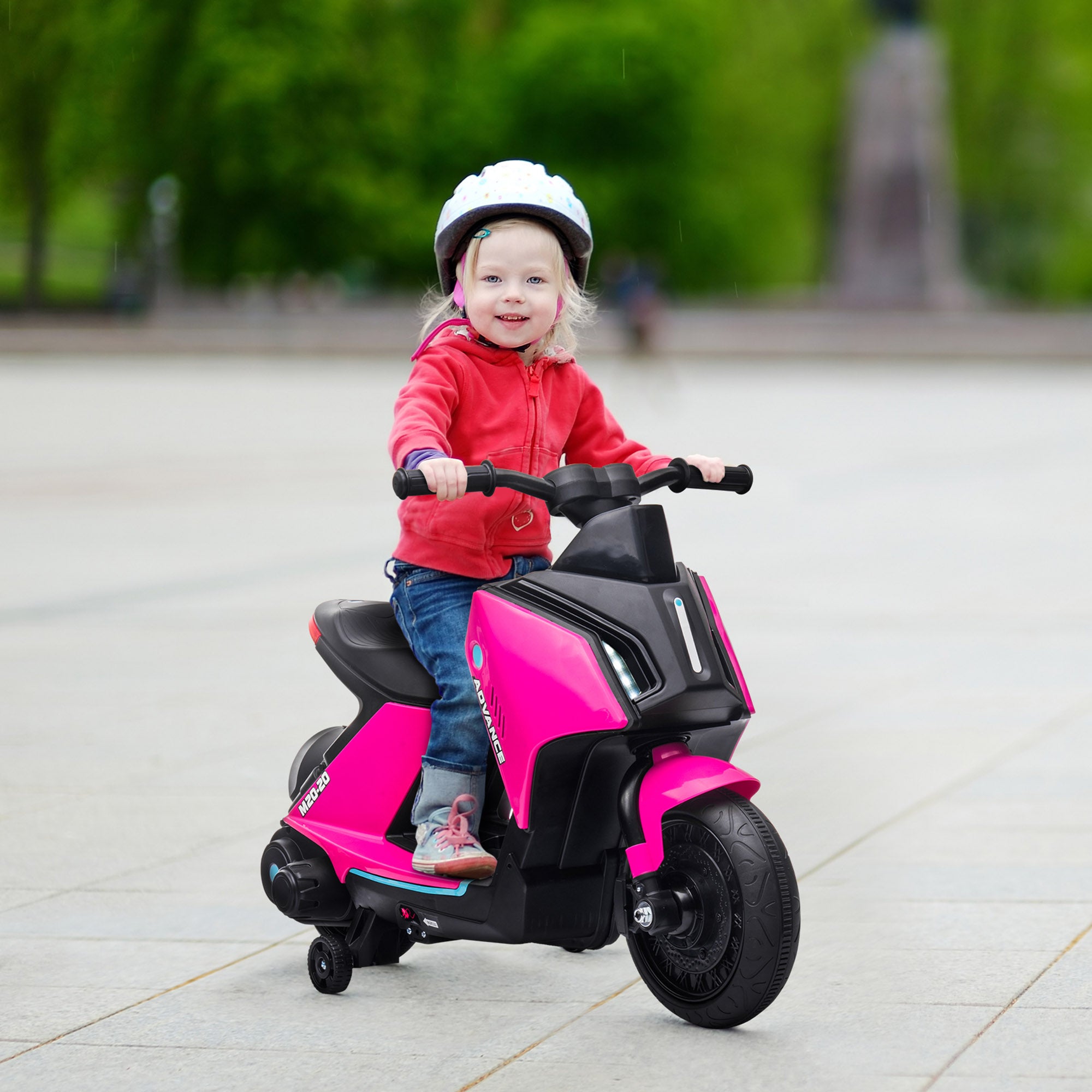 HOMCOM 6V Kids Electric Motorbike - Pink
