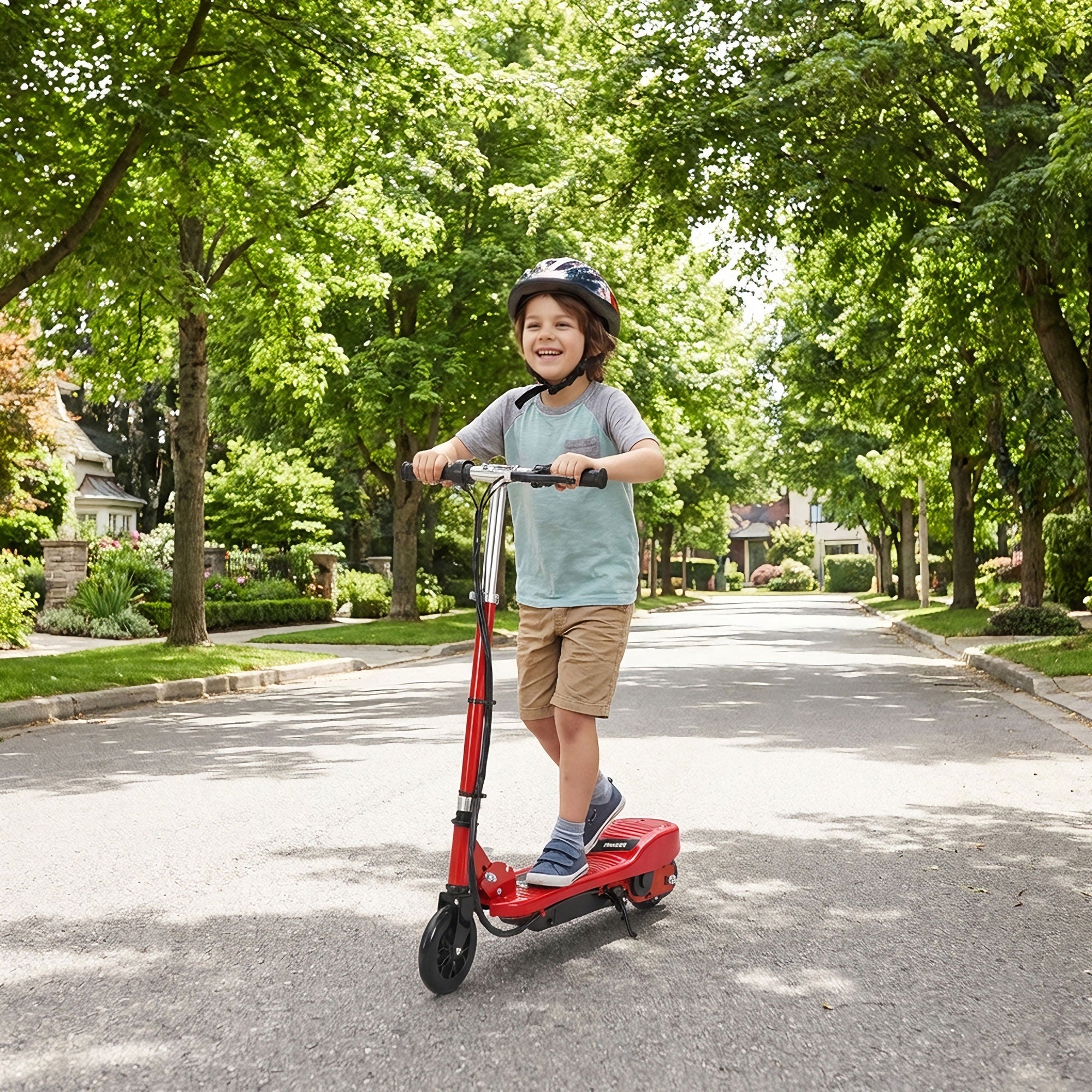 HOMCOM Folding Kids Electric Scooter
