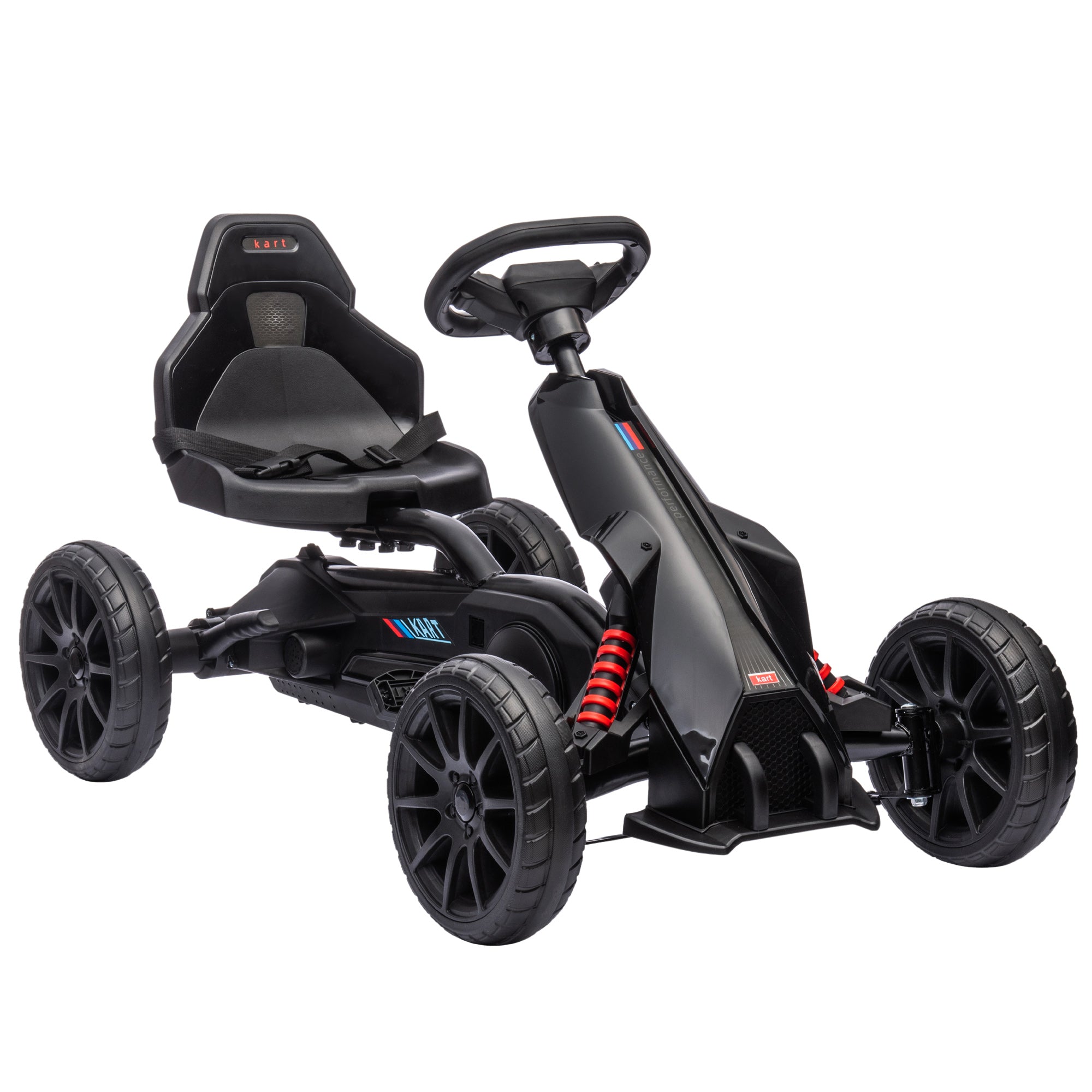 HOMCOM Kids Go Kart Adjustable Seat Handbrake