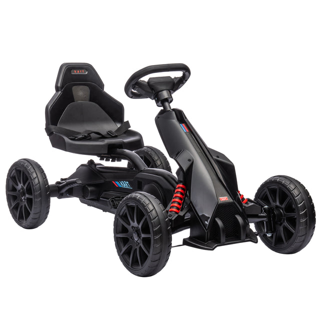 HOMCOM Kids Go Kart Adjustable Seat Handbrake