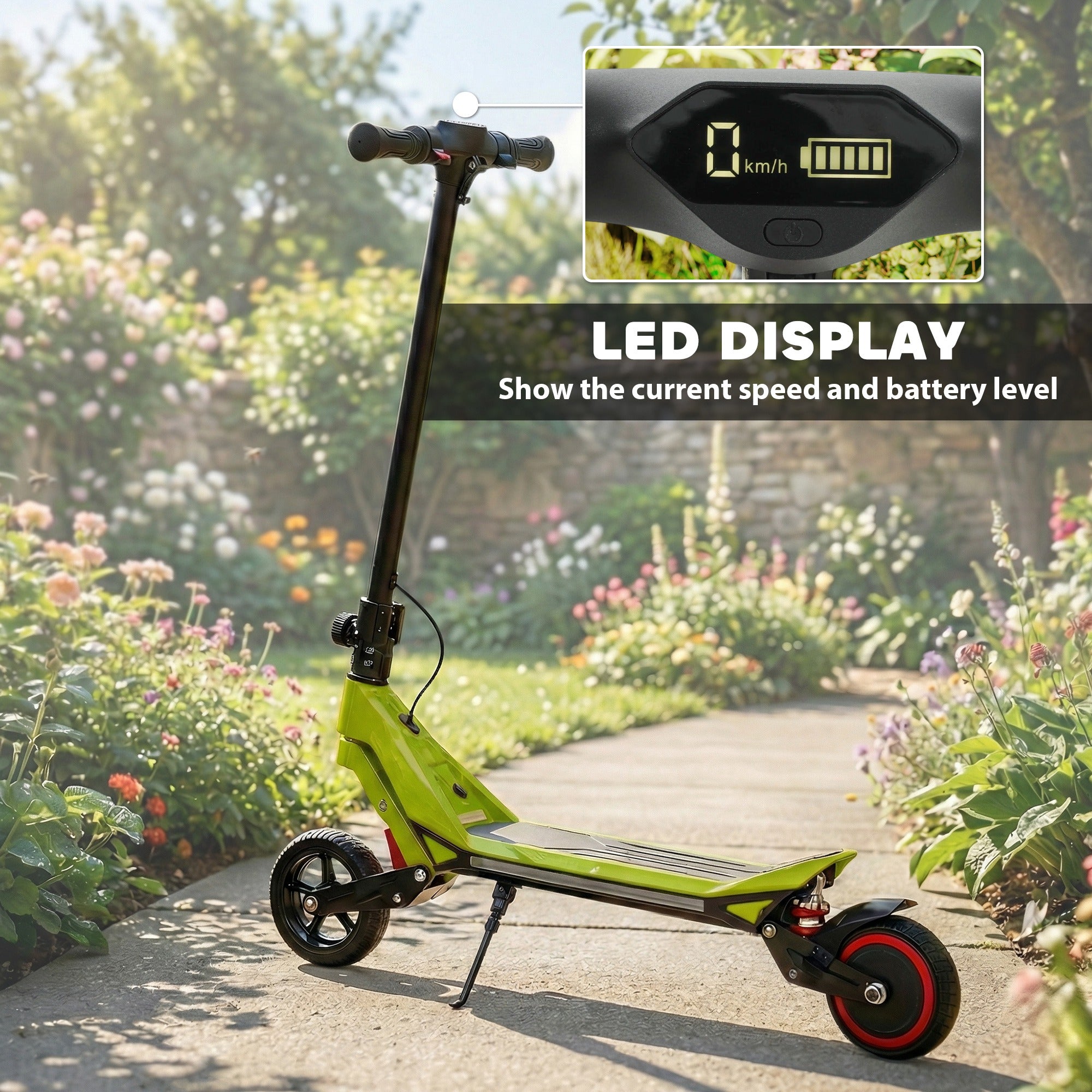SPORTNOW Kids Foldable Electric Scooter with LED Display