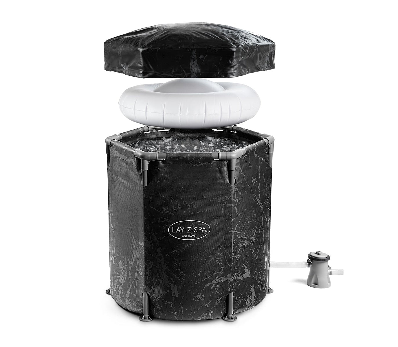 Lay-Z-Spa Glacial Dip Pod ice bath with pump cover and inflatable lid