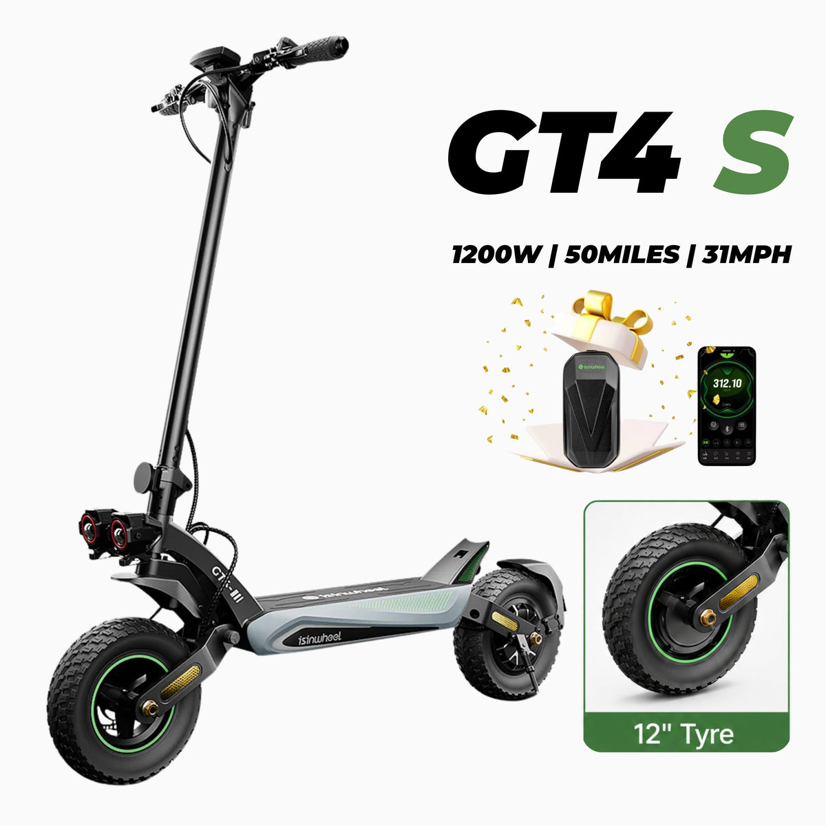 Isinwheel GT4 S 1200W Electric Scooter