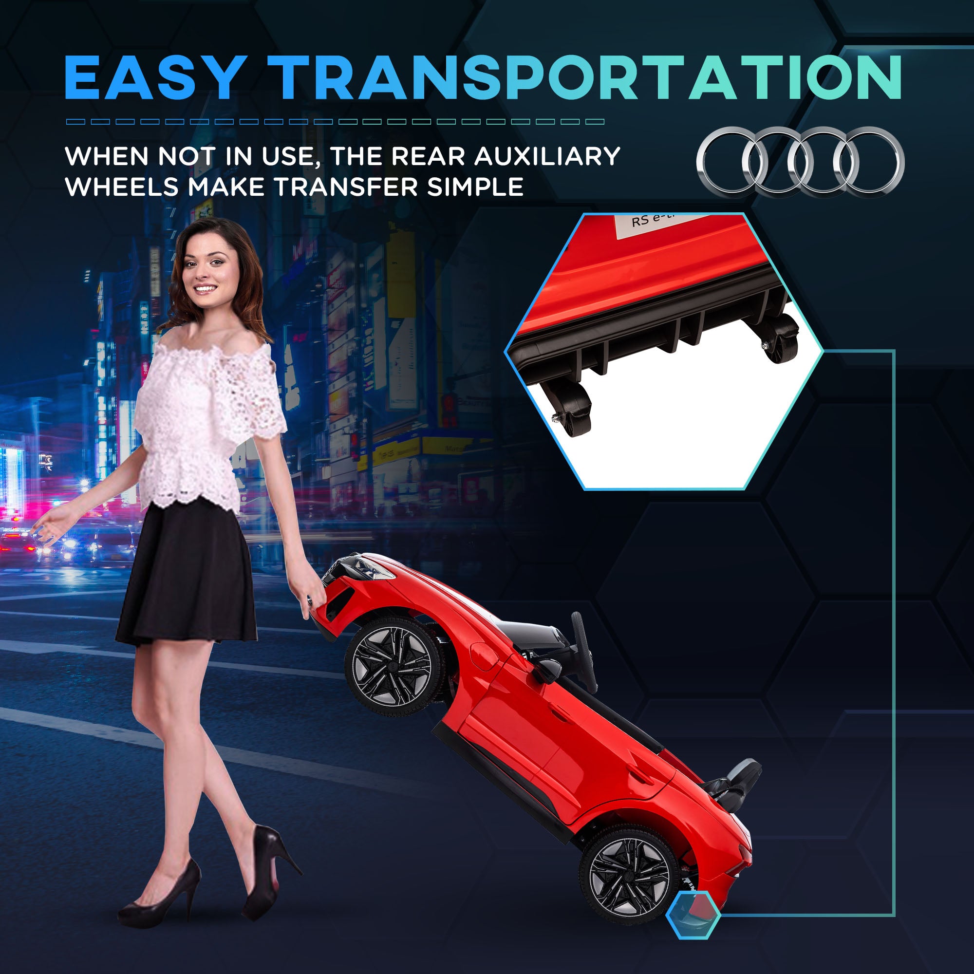 HOMCOM Audi 12V Kids Electric Ride-On Car