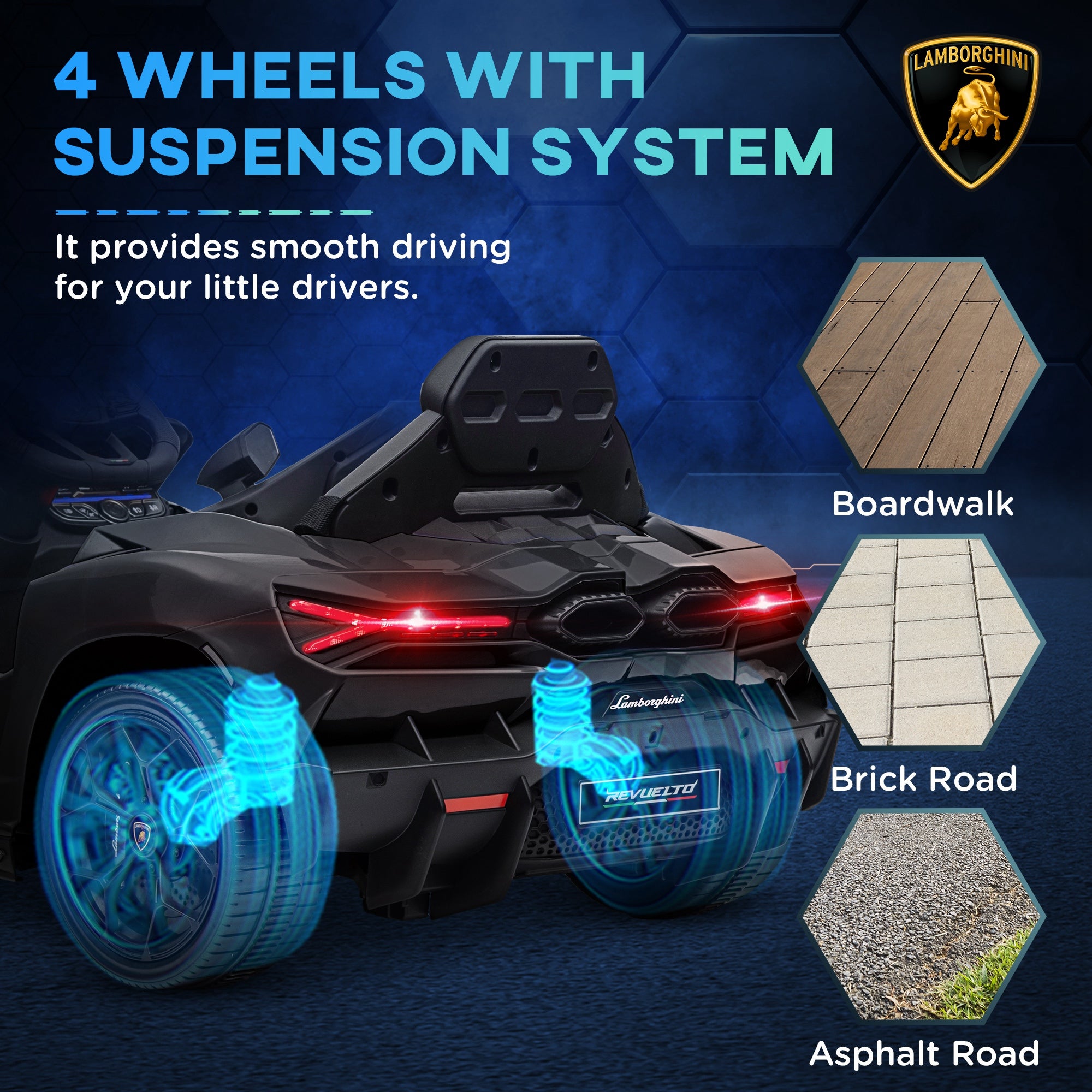 AIYAPLAY Lamborghini Revuelto 12V Kids Ride-On Car
