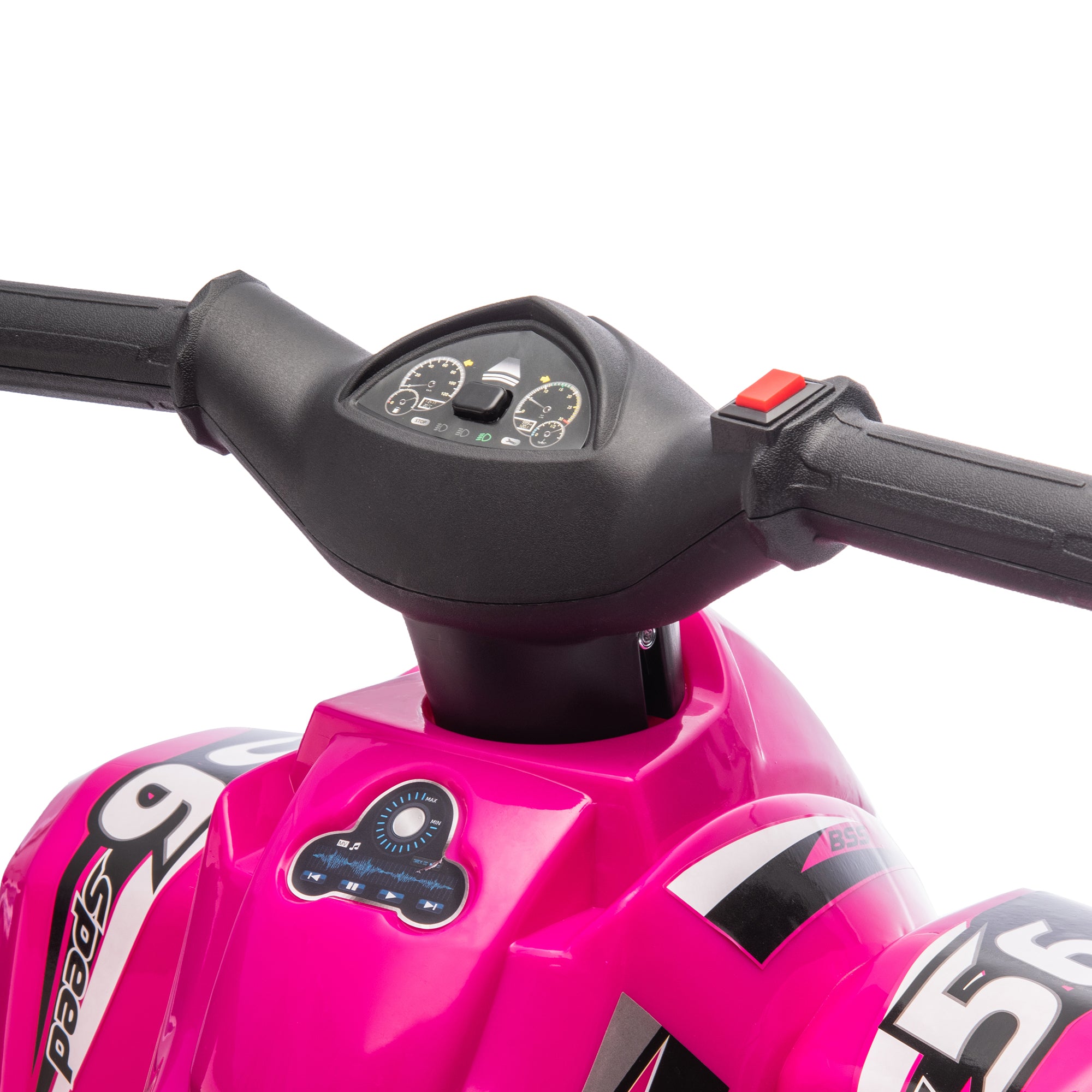 AIYAPLAY 6V Kids Electric Quad Bike - Pink