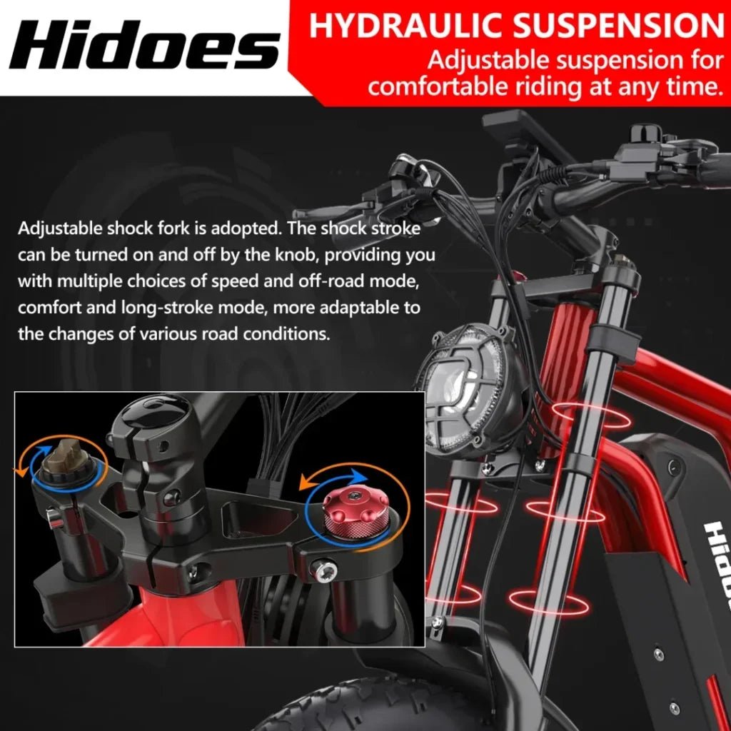 Hidoes B6 20" Fat Tyre Electric Electric Bike 700W 48V 15.6AH