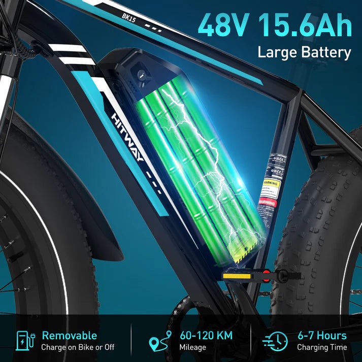 HITWAY BK15 4.0 Fat Tyre Electric Bike 500W 48V 15.6Ah