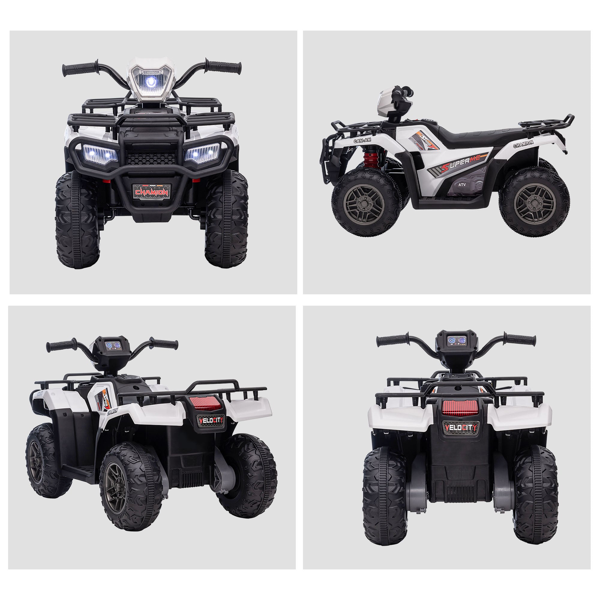 HOMCOM 12V Kids Electric Quad Bike - Green
