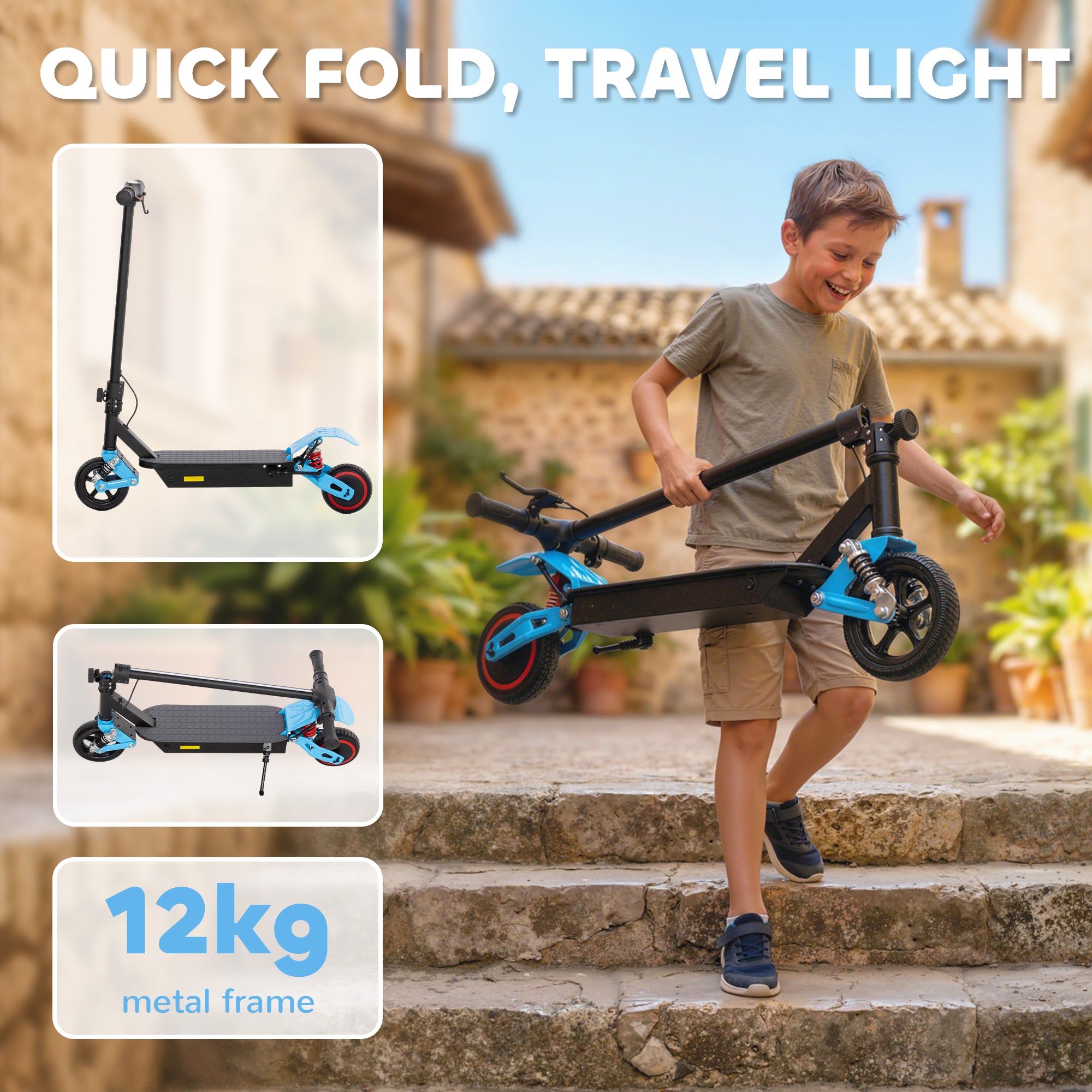 AIYAPLAY Kids Electric Scooter with LCD Display