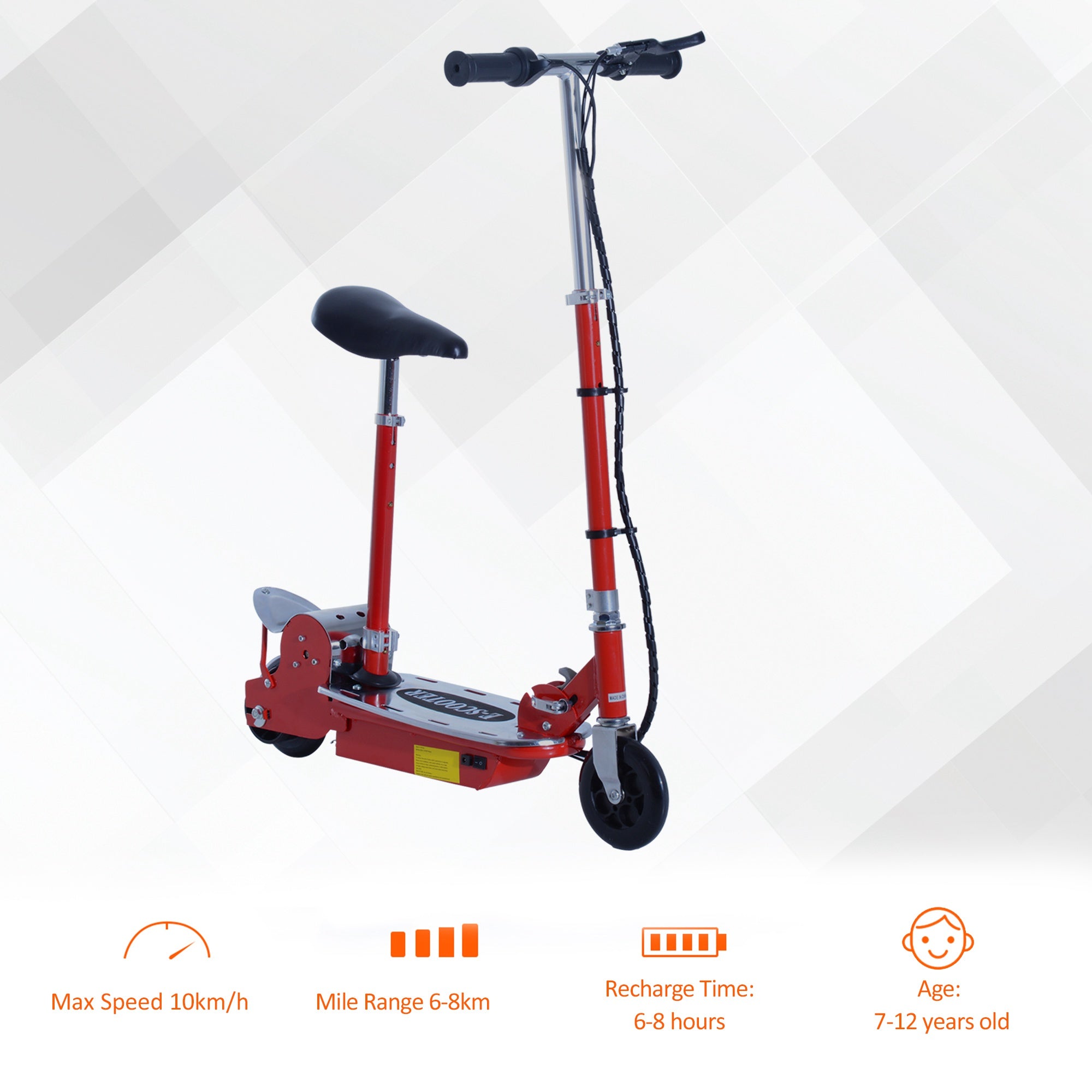 HOMCOM Kids Electric Scooter with Seat