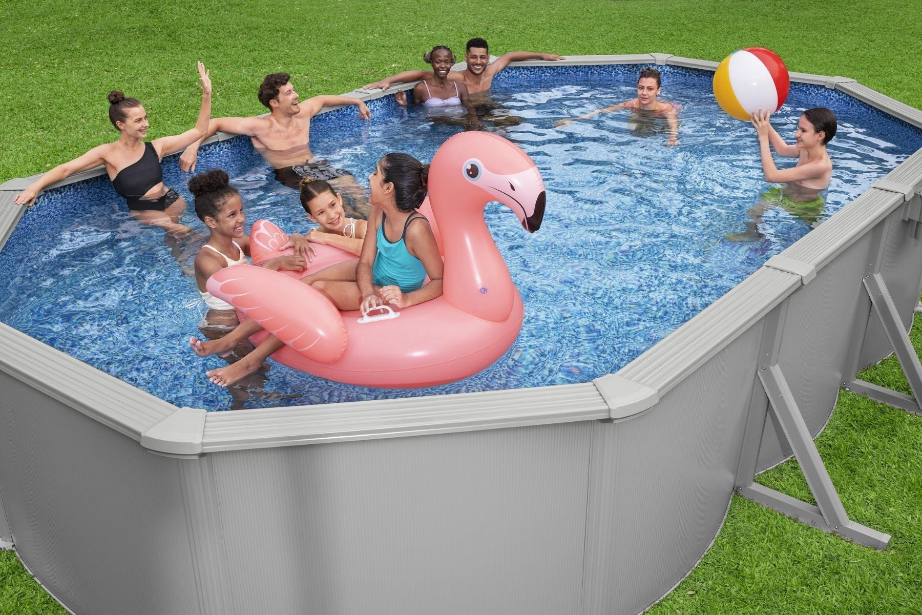 Bestway Hydrium 20ft x 48in Oval Steel Wall Above Ground Pool Set - image 2