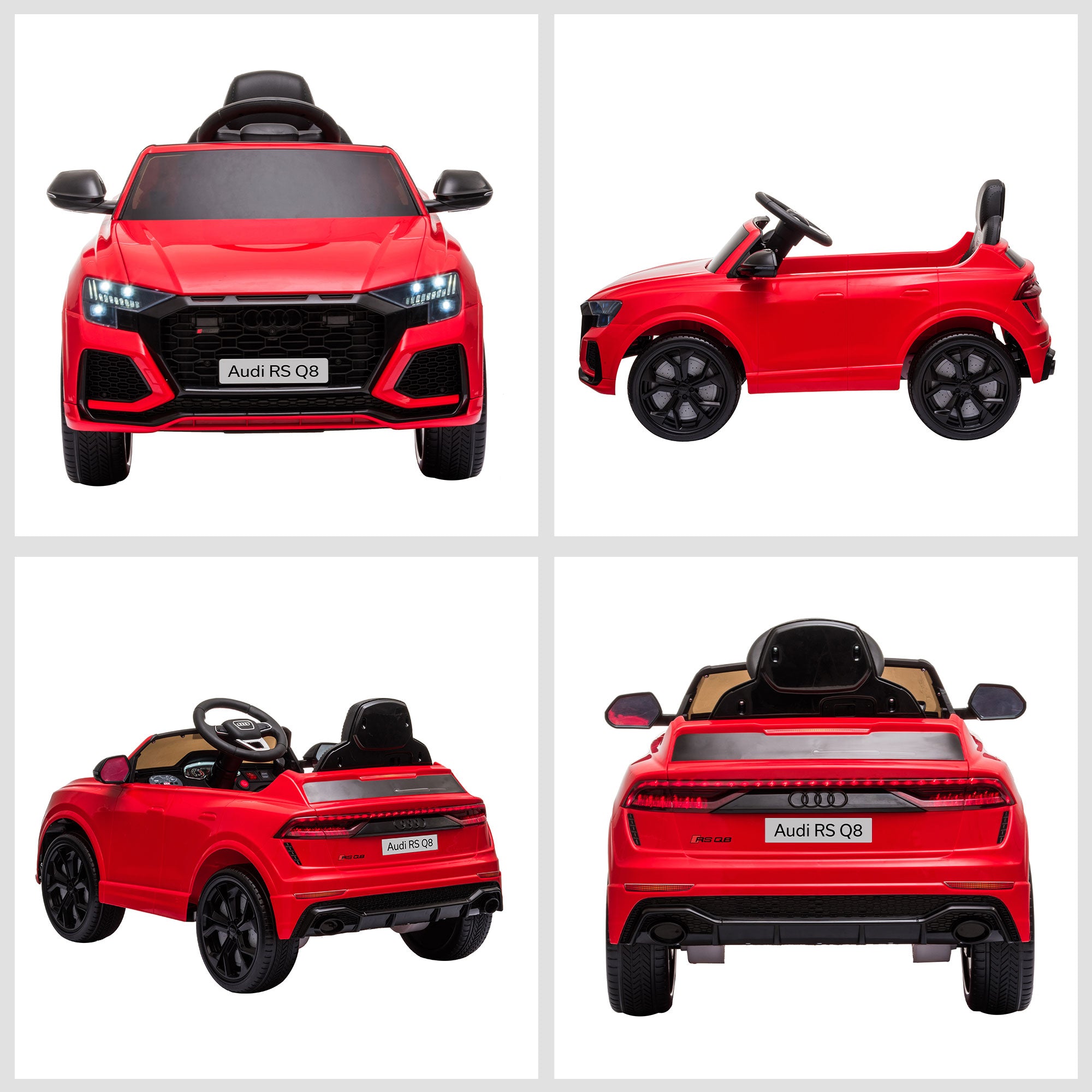 HOMCOM Audi RS Q8 6V Kids Ride-On Car - Red