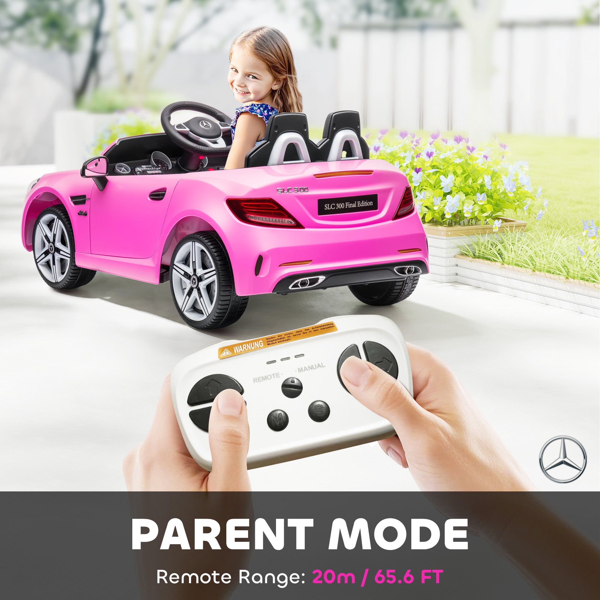 HOMCOM Mercedes-Benz SLC 300 12V Kids Ride-On Car