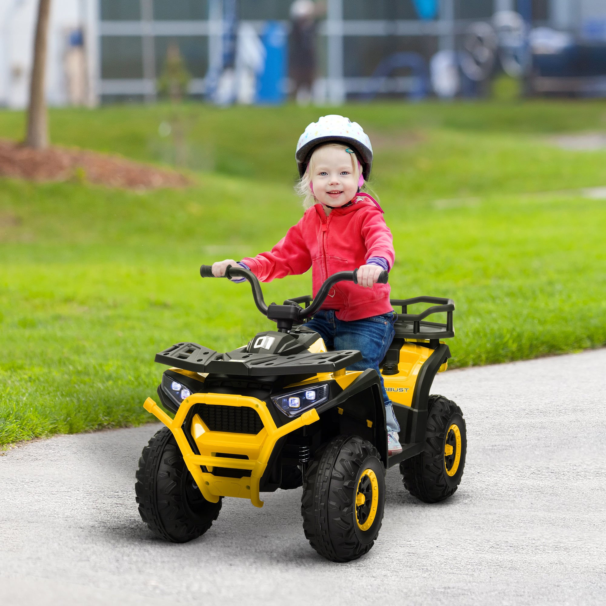 AIYAPLAY 12V Kids Electric Quad Bike - Green