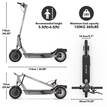 iENYRID M1 500W Electric Scooter size and dimensions