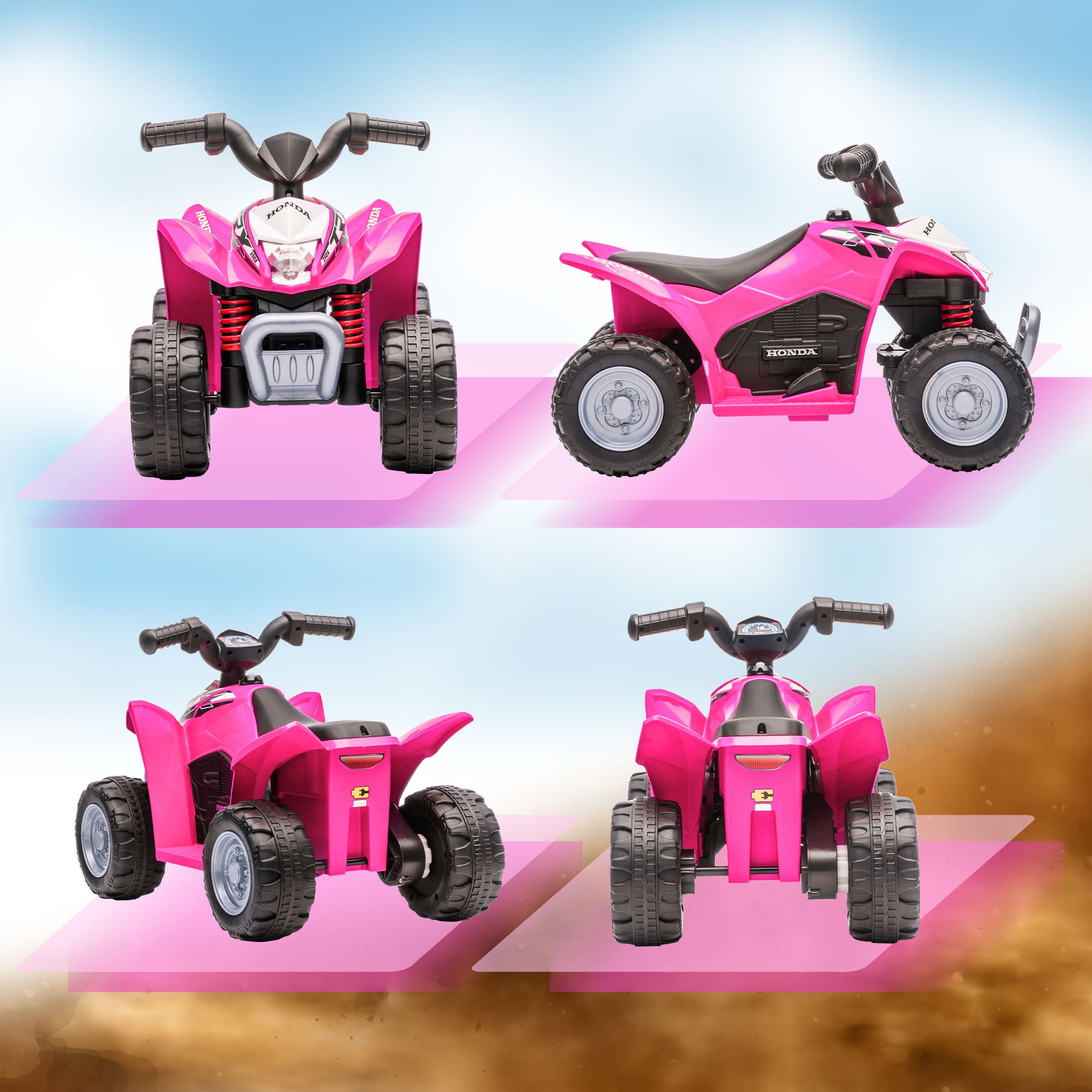 AIYAPLAY Honda 6V Kids Electric Quad Bike