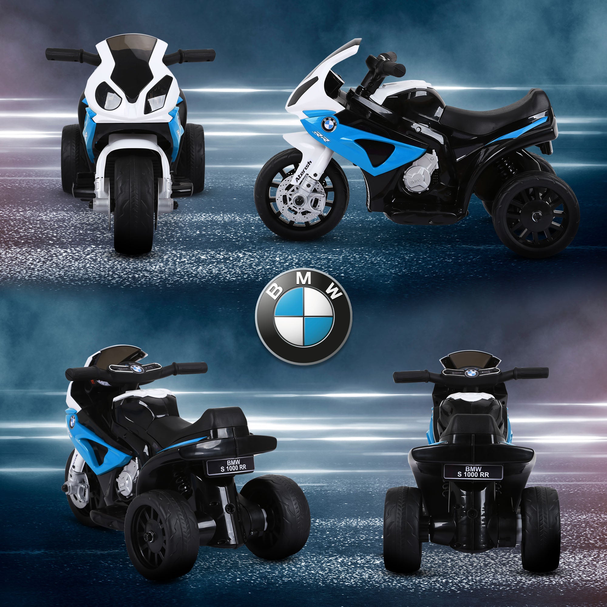 HOMCOM BMW 6V Kids Electric Motorbike - Blue